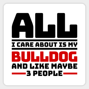 All I care about is my bulldog and like maybe 3 people Magnet